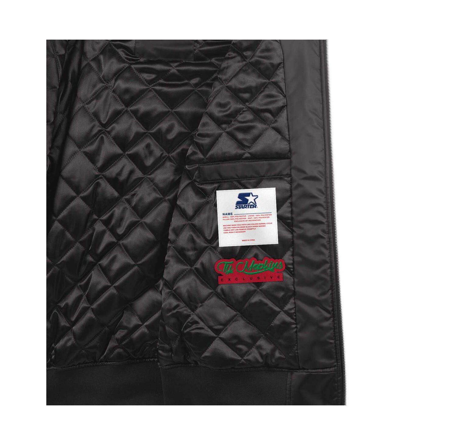 Men's x Ty Mopkins Black New York Mets Black History Month Satin Full-Zip Jacket