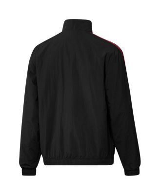 Men's Black and Red Atlanta United FC 2023 On-Field Anthem Full-Zip Reversible Team Jacket