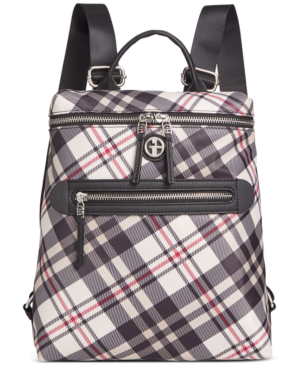 Nylon Backpack, Created for Macy's - Tan Plaid