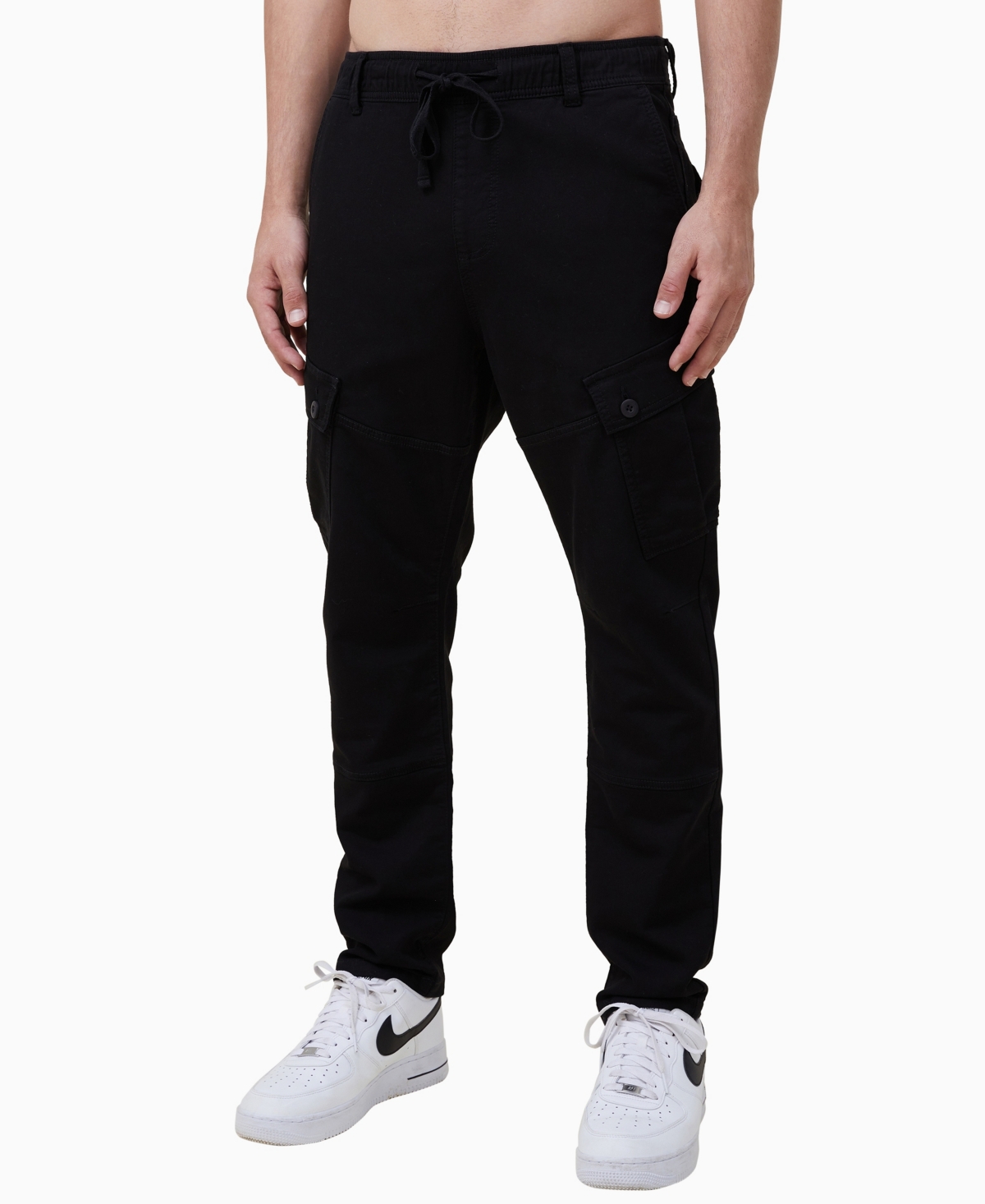 Cotton On Men's Military- Inspired Cargo Pants In True Black