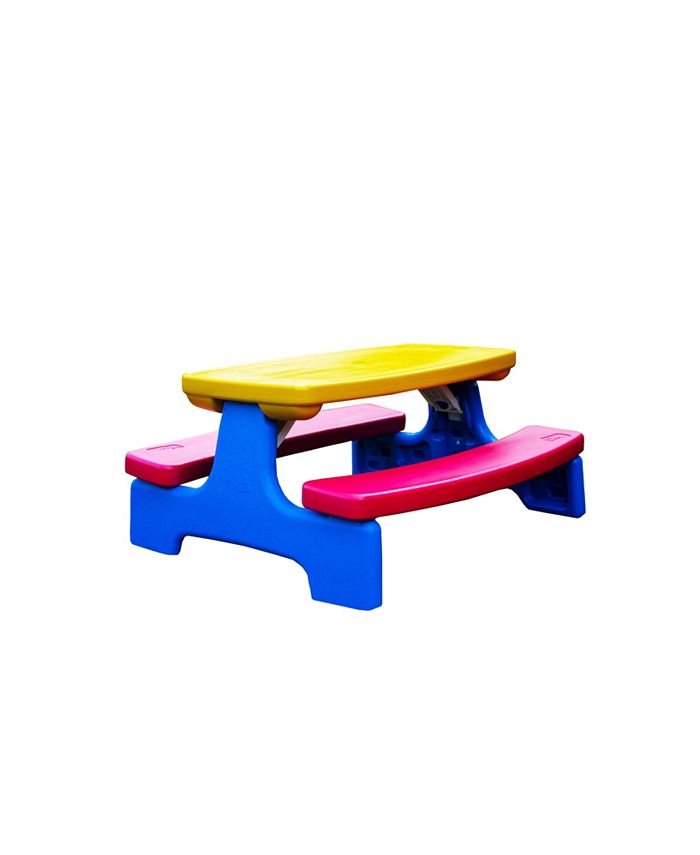 Kids outdoor bench table on sale