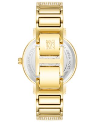 Women's Three Hand Quartz Gold-Tone Alloy Watch, 36mm
