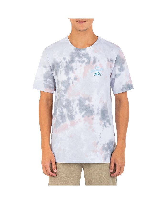Sakkas Jannat Short Sleeve Casual Work Top Blouse in Tie-Dye with Embroidery Lace at