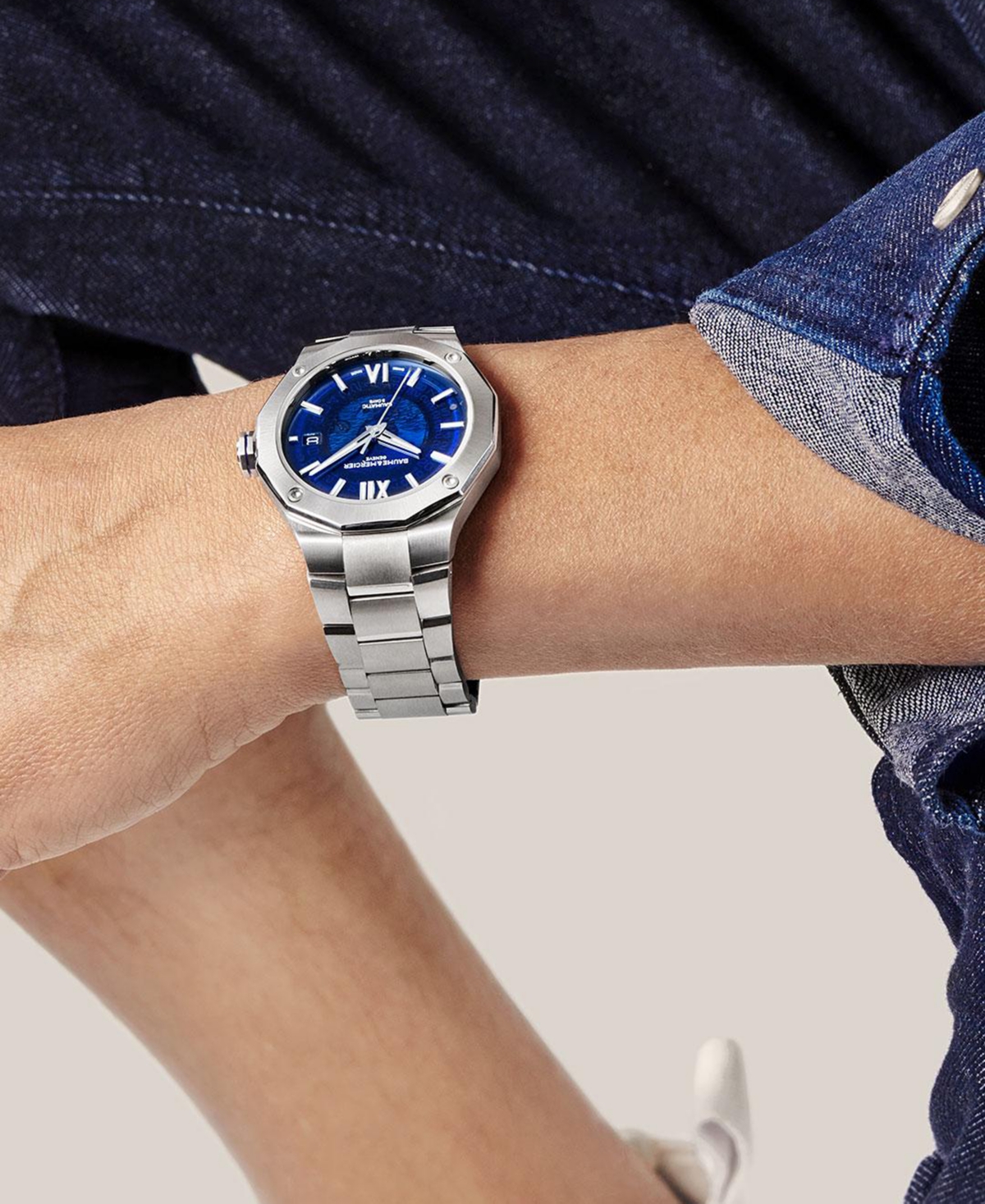 Shop Baume & Mercier Men's Swiss Automatic Riviera Stainless Steel Bracelet Watch 42mm In No Color