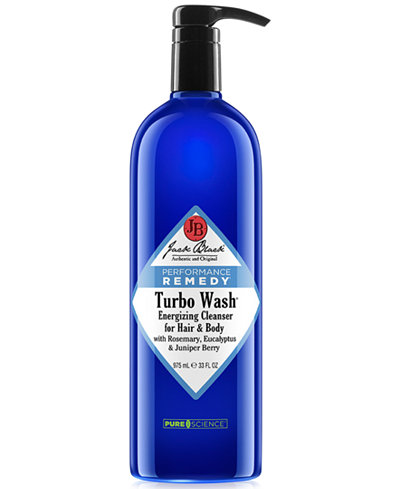 Jack Black Turbo Wash® Energizing Cleanser for Hair & Body with Rosemary, Eucalyptus & Juniper Berry, 33 oz