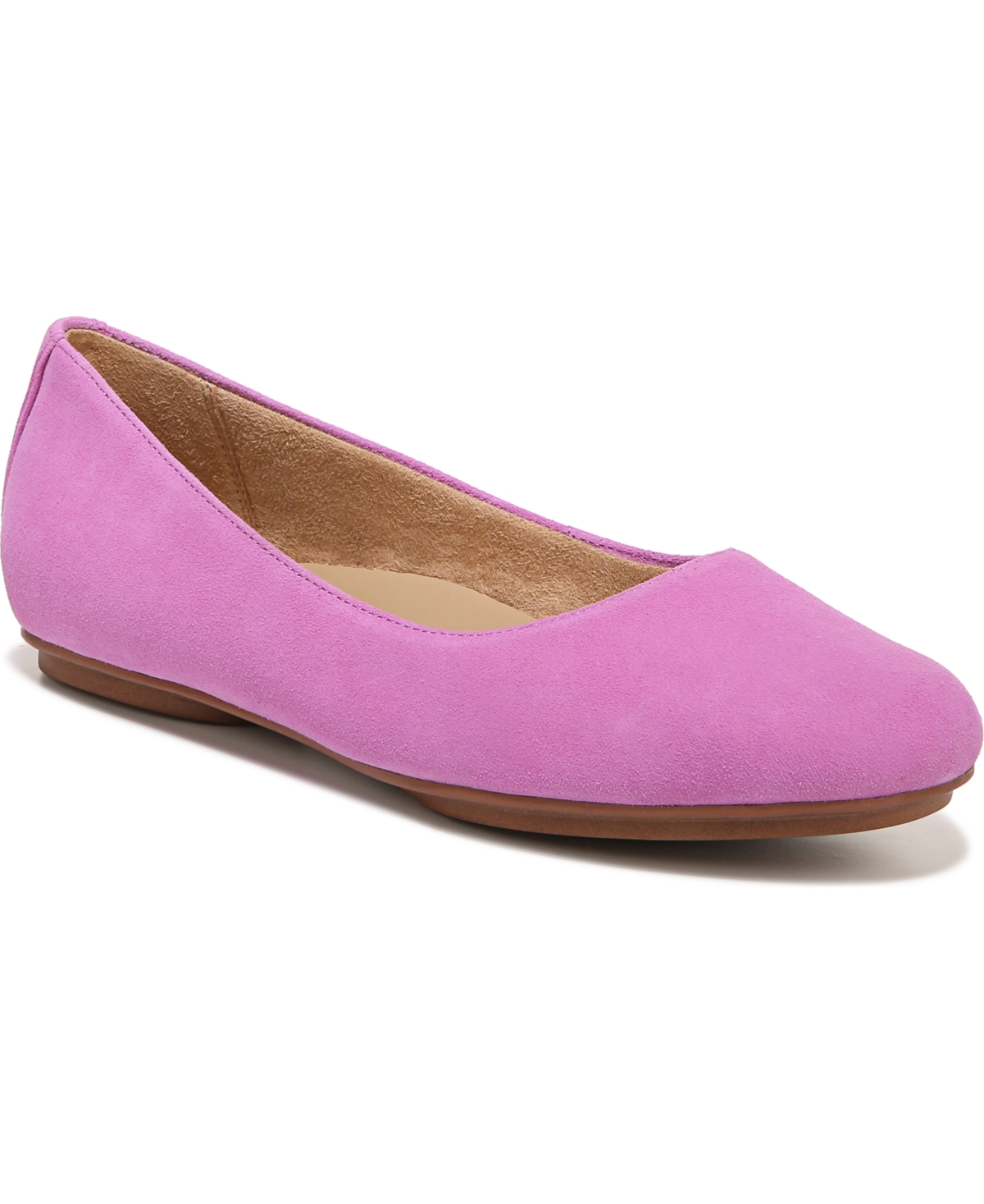 Naturalizer True Colors Maxwell Flat In Rose Pink Suede