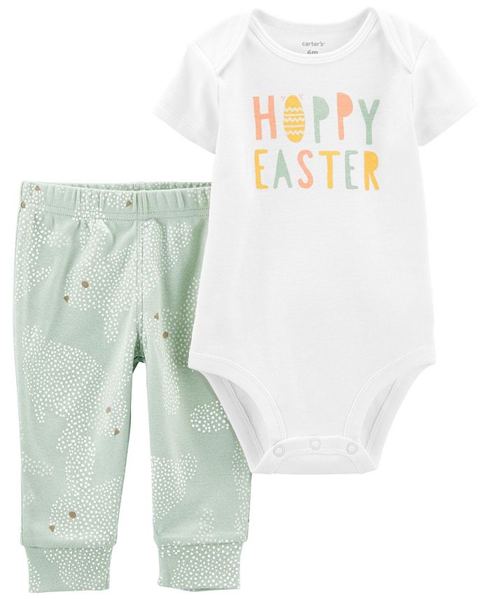 Carter's Baby Boys or Baby Girls Hoppy Easter Bodysuit and Pants