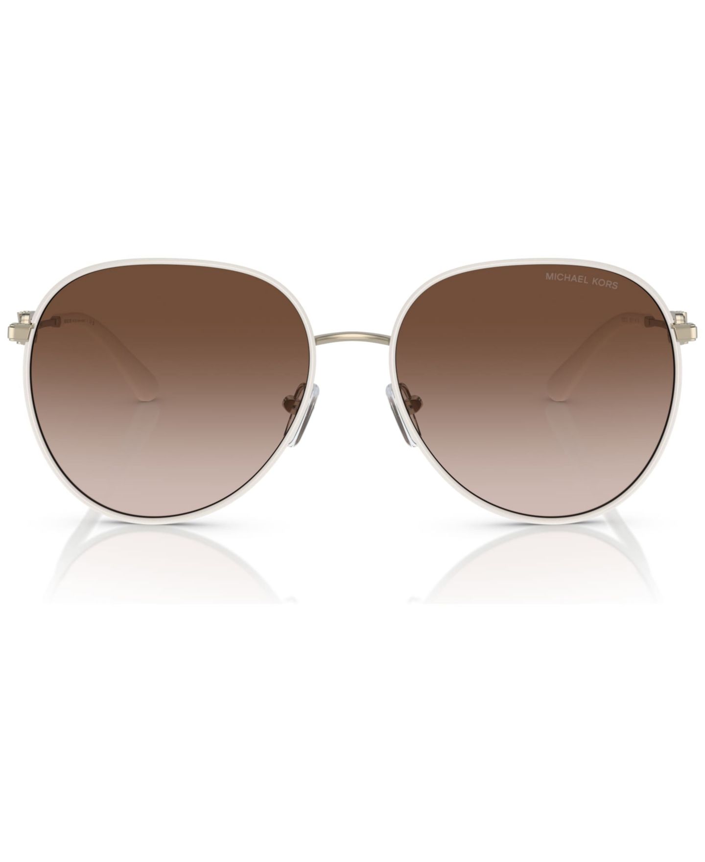 Женские солнцезащитные очки Michael Kors Sunglasses, Empire, цвет: Золотой / Белый — фото 5