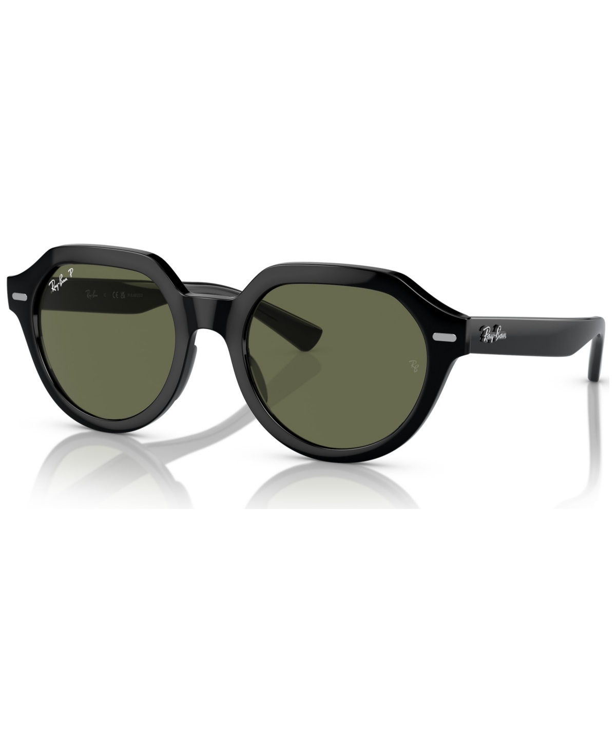 Shop Ray Ban Unisex Polarized Sunglasses, Rb4399 Gina In Black