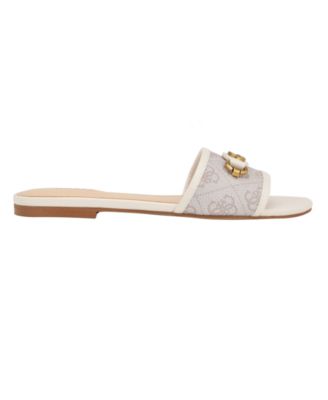 Women's Hammi One Band with Logo and Hardware Flat Sandals