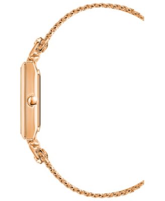 Women's Three Hand Quartz Rose Gold-tone Stainless Steel Band Watch, 21.5mm