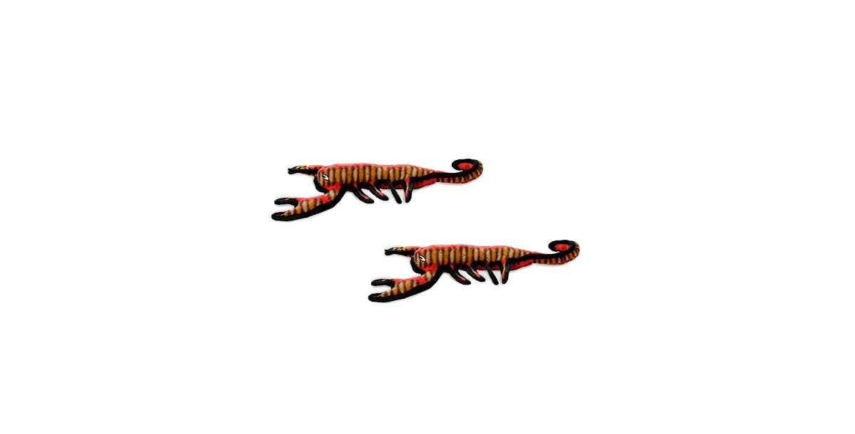 Desert Scorpion, 2-Pack Dog Toys - Medium Brown