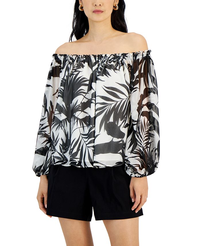 I.N.C. International Concepts Women s Printed Off The Shoulder