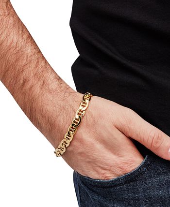 Italian Gold Men's Mariner Link Chain Bracelet in 10k Gold - Macy's