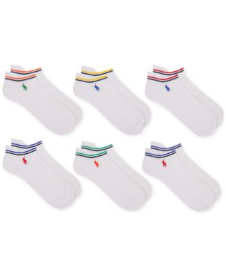 Polo Ralph Lauren - Men's Varsity Stripe Low Cut Socks, 6-Pack