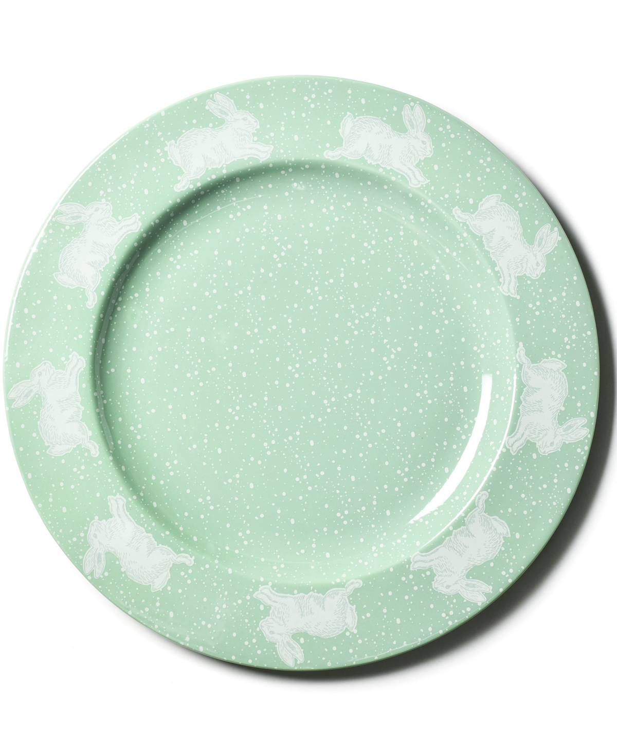 Coton Colors By Laura Johnson Speckled Rabbit Round Platter Sage In Safe