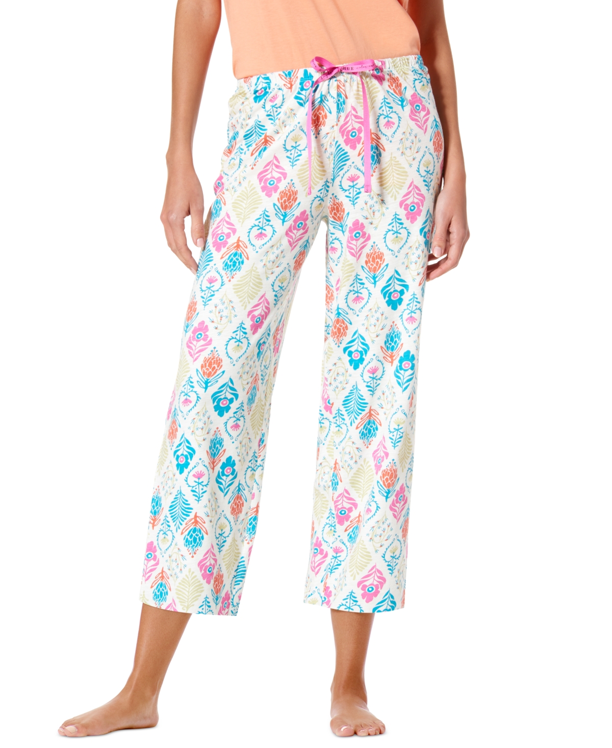 Hue Women's Floral Elements Capri Pajama Pants