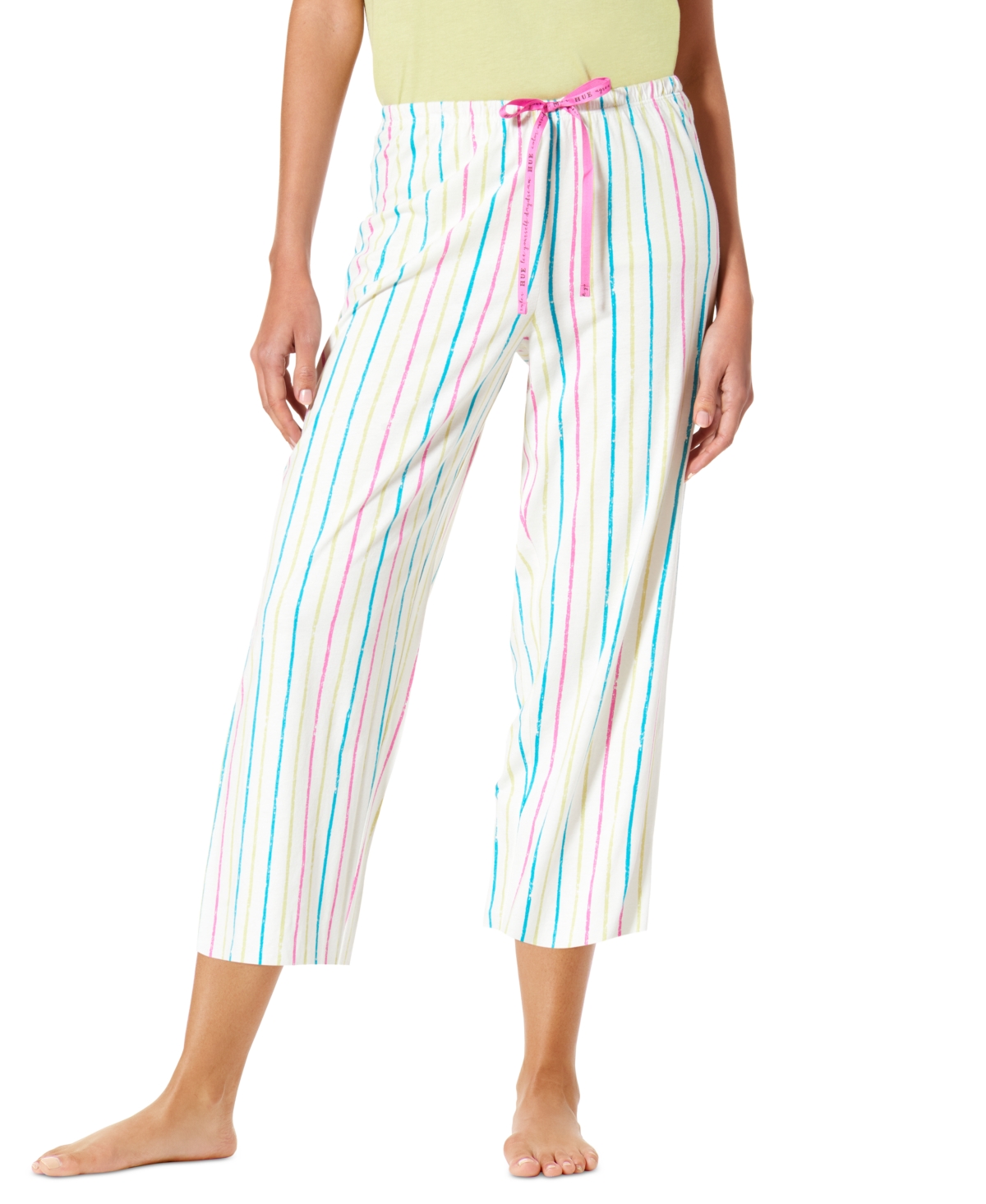 Hue Women's Well Worn Striped Capri Pajama Pants
