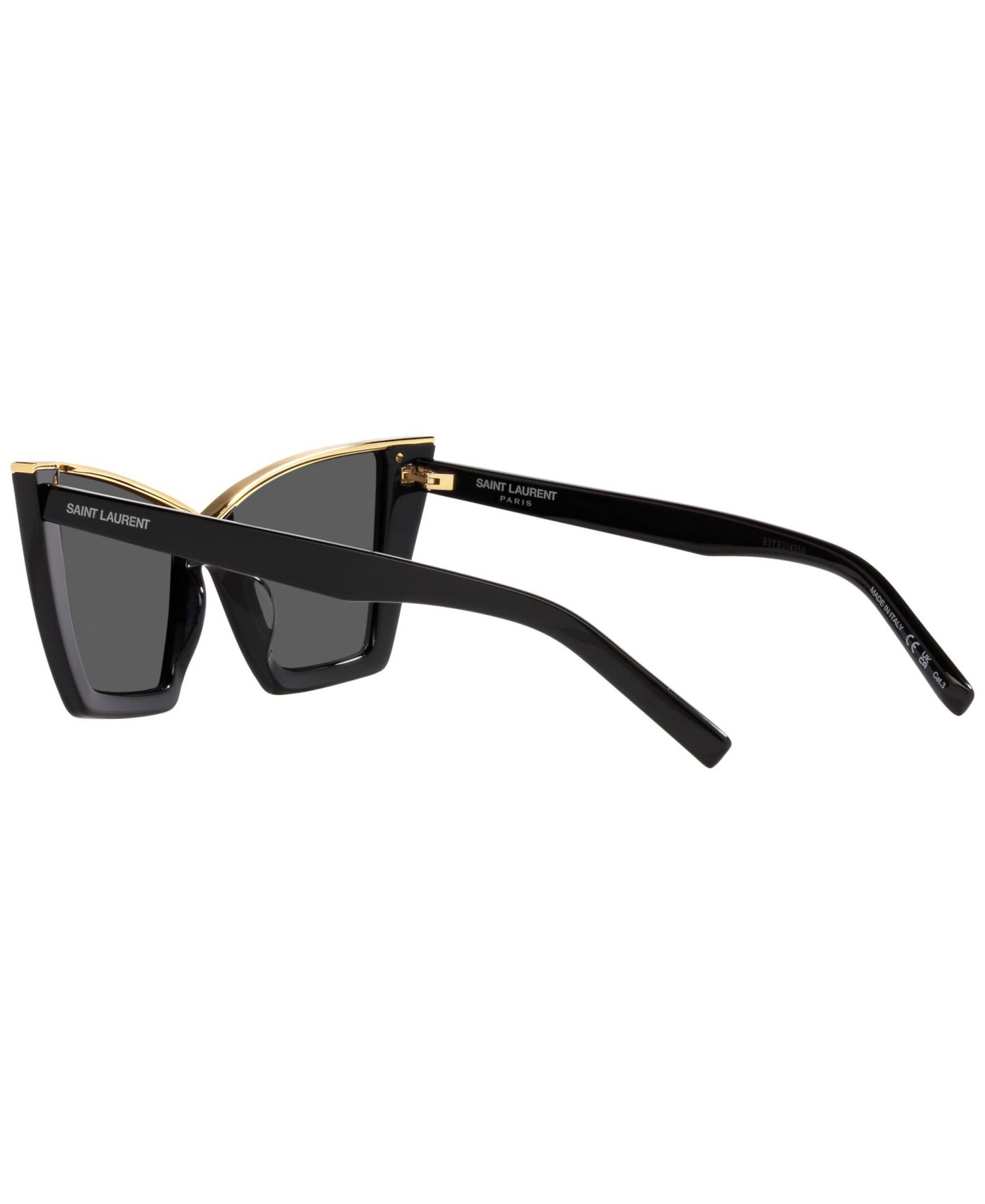 Женские солнцезащитные очки Saint Laurent Sunglasses, SL 570, цвет: Чёрный / Золотой — фото 5