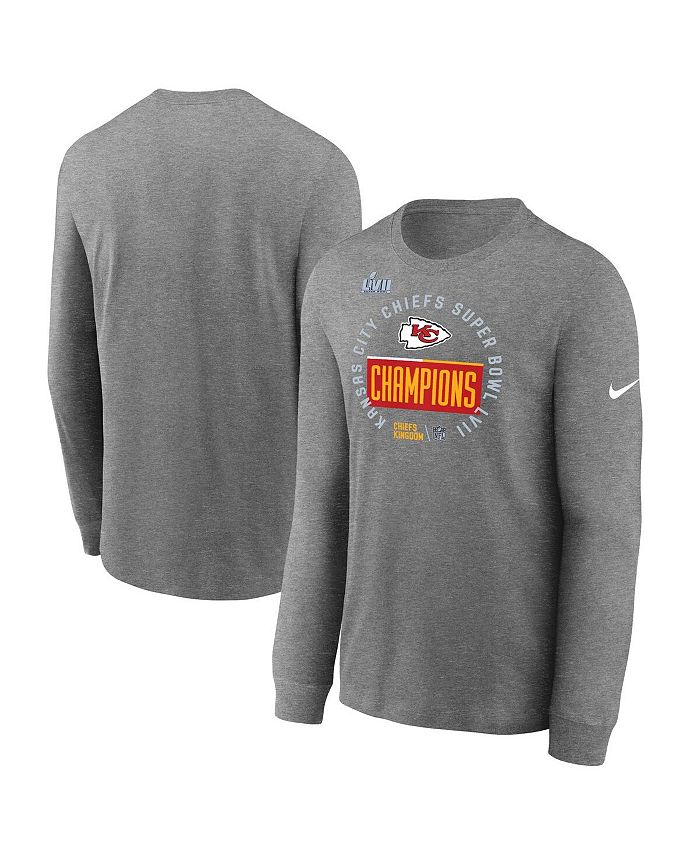 Nike Men s Heather Gray Kansas City Chiefs Super Bowl LVII
