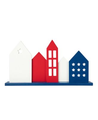 16" L Wooden Patriotic, Americana House Table Decor