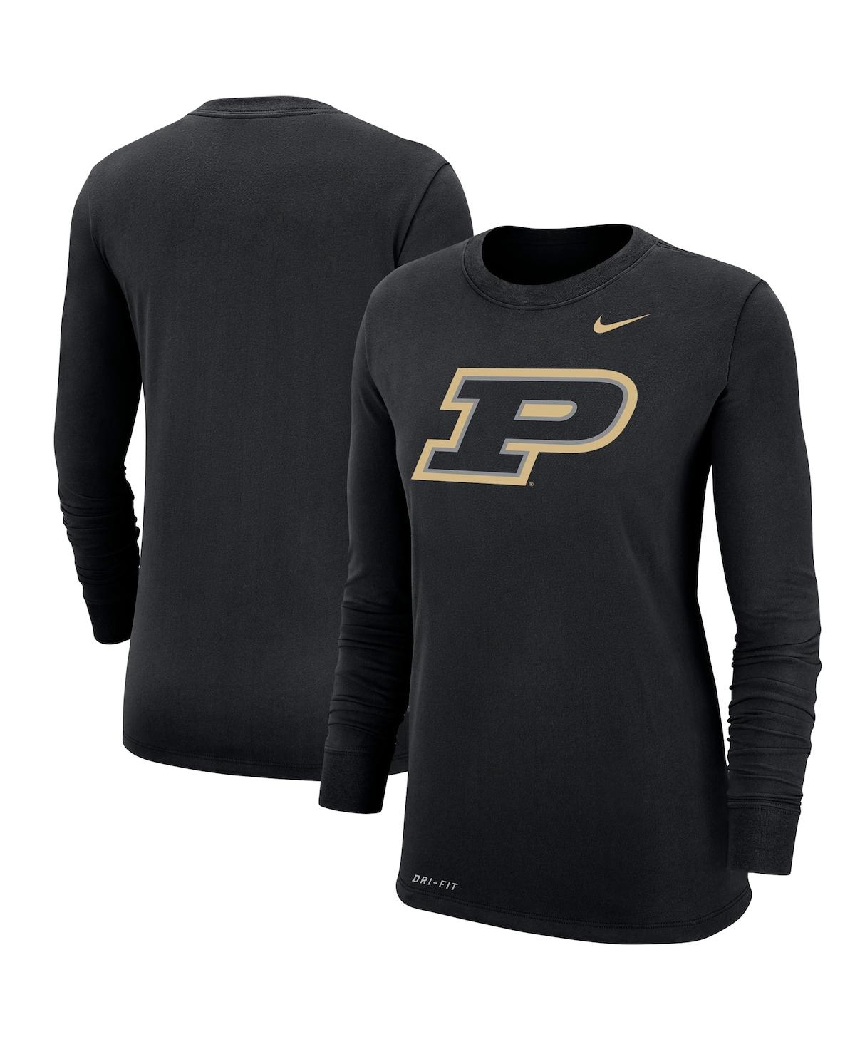 Nike Women's  Black Purdue Boilermakers Logo Performance Long Sleeve T-shirt