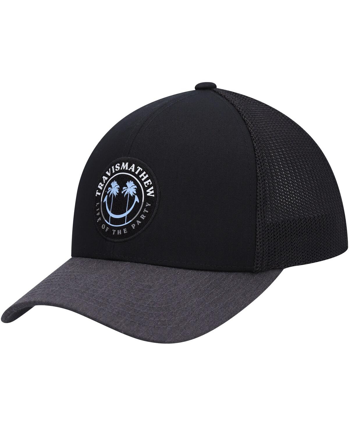 Travis Mathew Men's  Black Lake Escape Trucker Snapback Hat