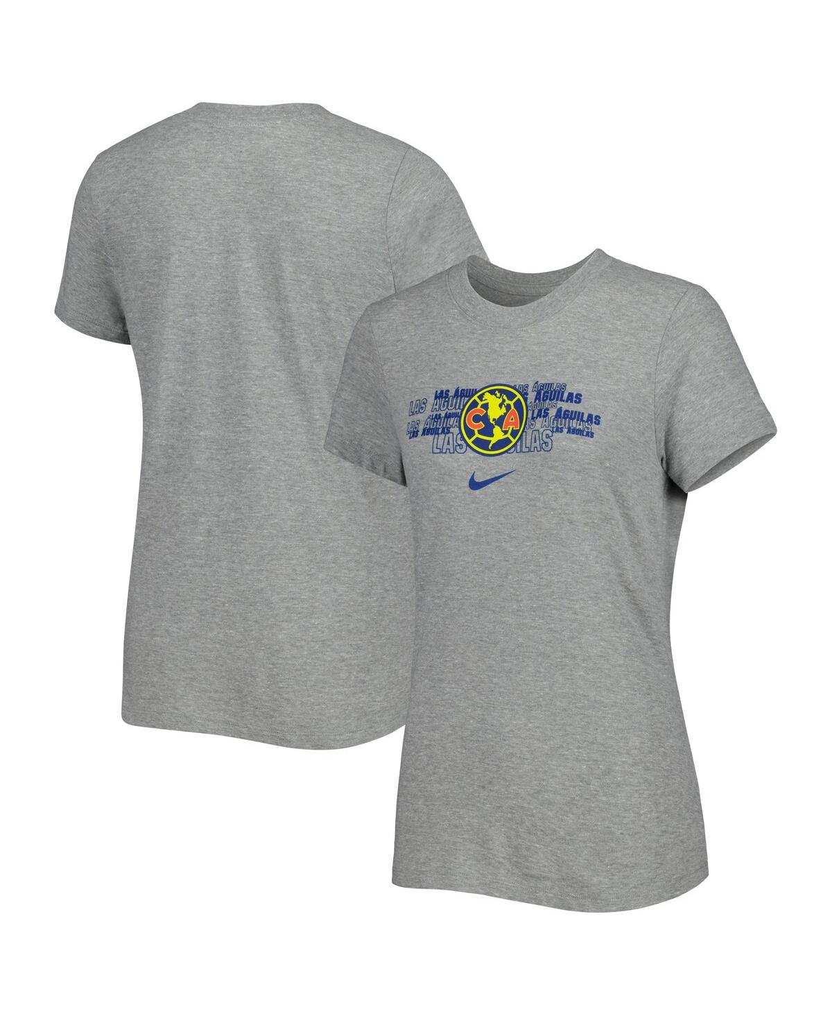 Nike Women's  Gray Club America Varsity Space-dye T-shirt