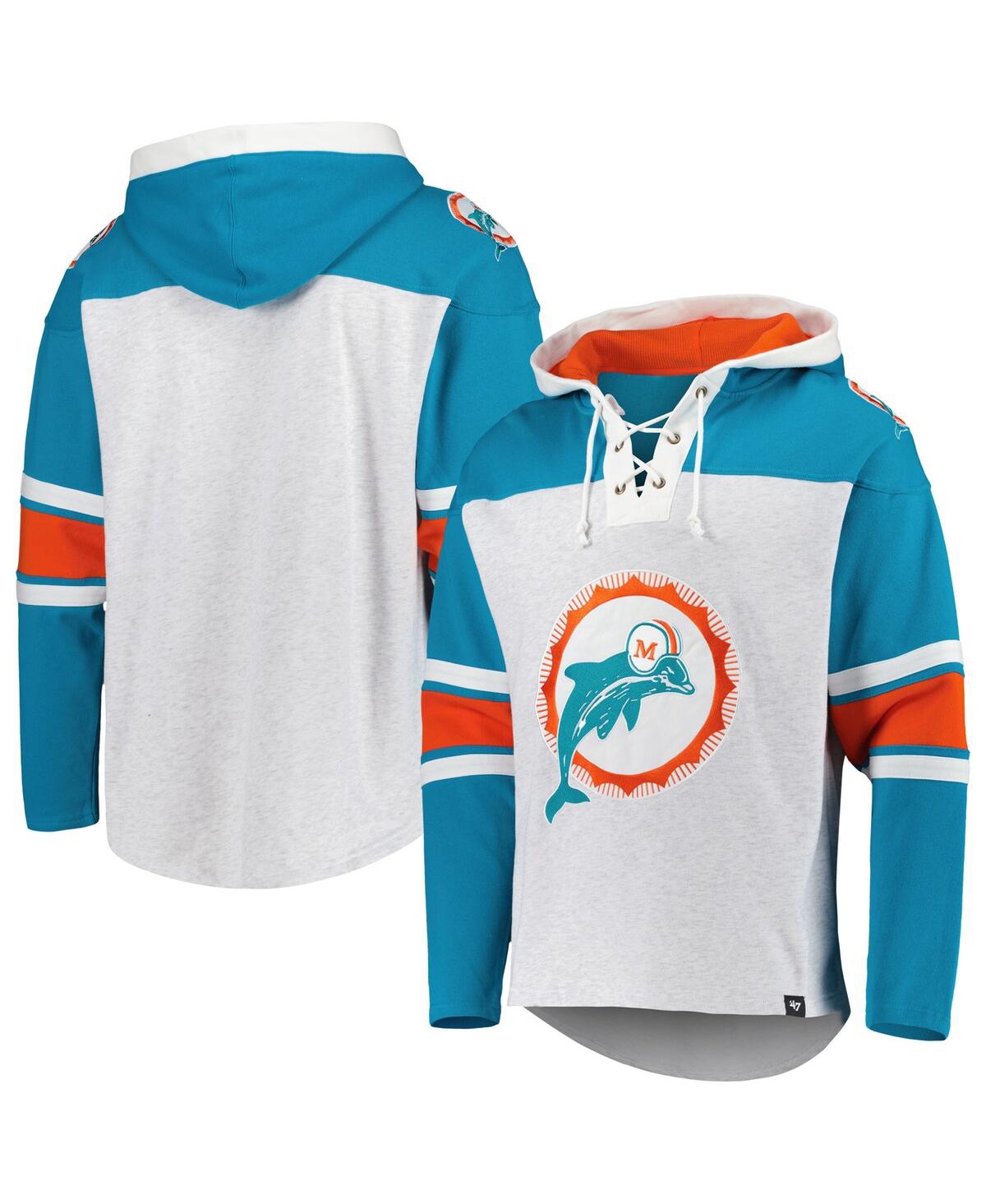 47 Brand Men's ' Miami Dolphins Heather Gray Historic Logo