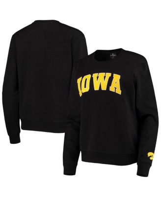 Women's Black Iowa Hawkeyes Campanile Pullover Sweatshirt