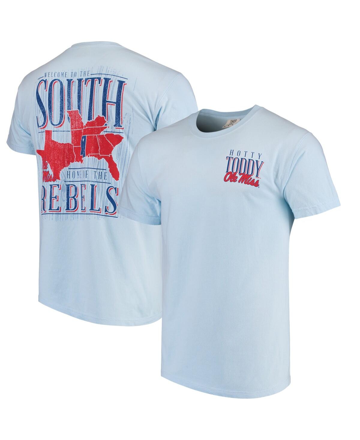Men'sOle Miss Rebels Welcome to the South Comfort Colors T-shirt - Light Blue