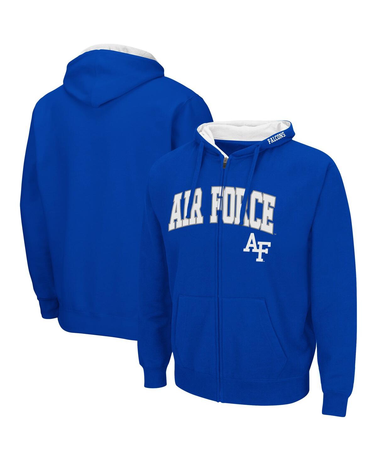 Colosseum Men's  Royal Air Force Falcons Arch And Logo 3.0 Full-zip Hoodie In Royal