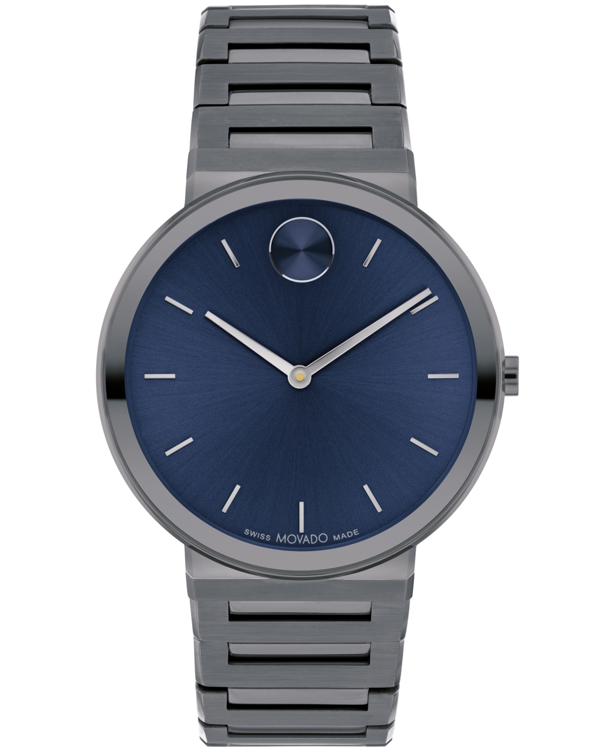 Shop Movado Men's Bold Horizon Swiss Quartz Ionic Plated Gray Steel Watch 40mm