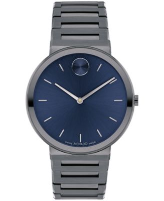 ペイフォワード　モルティー グレイシャー Movado Men's Bold Horizon Swiss Quartz Ionic Plated Gray Steel