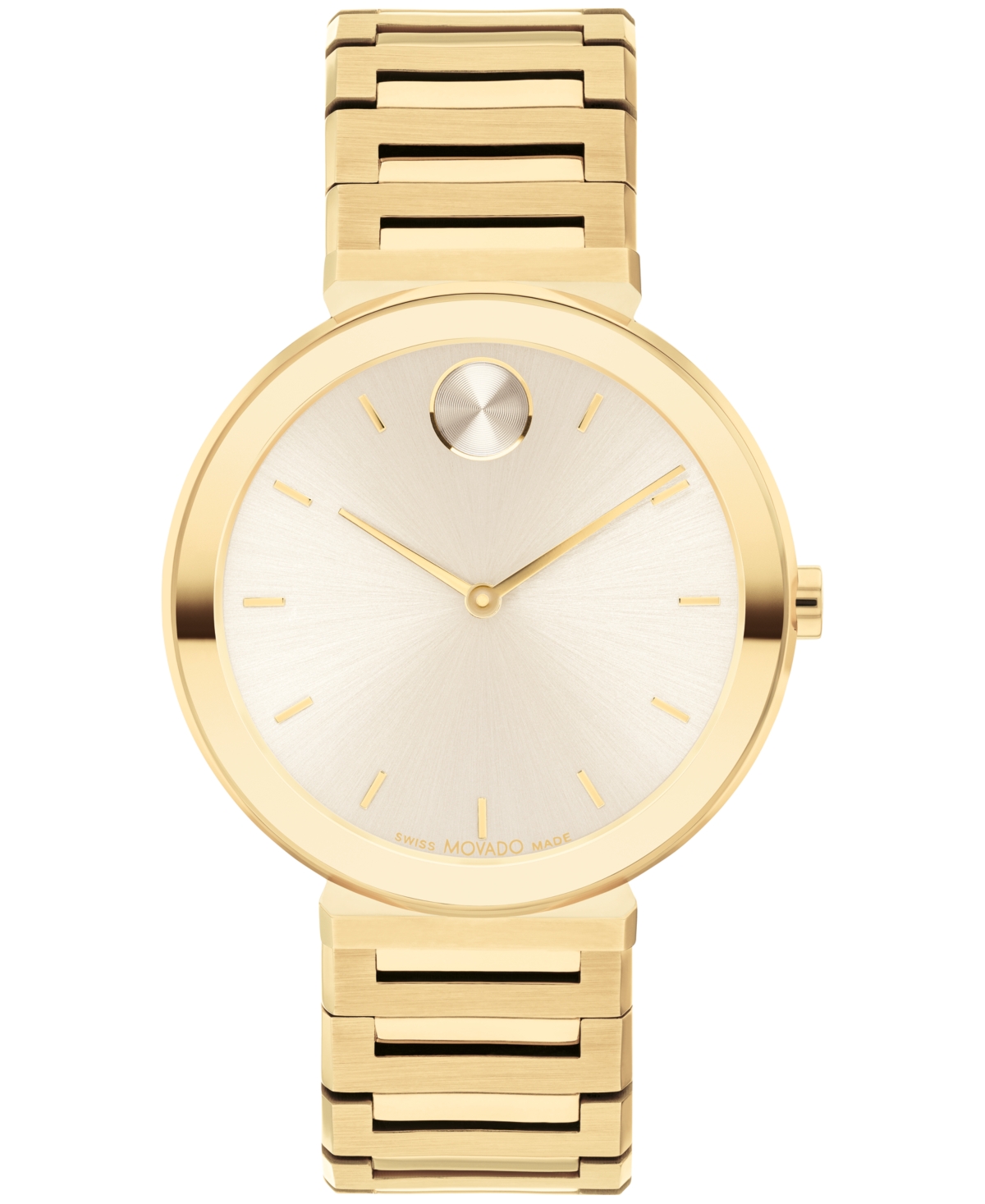 Shop Movado Women's Bold Horizon Swiss Quartz Ionic Plated Light Gold-tone 2 Steel Watch 34mm