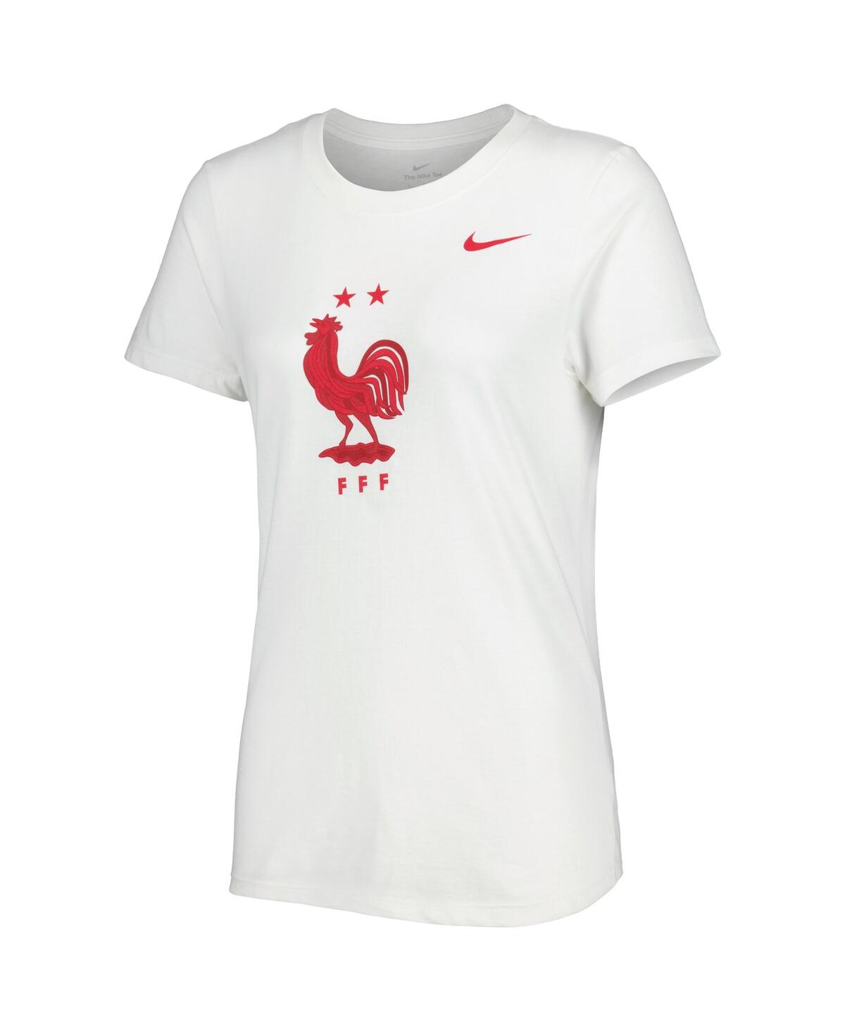 Shop Nike Women's  White France National Team Club Crest T-shirt