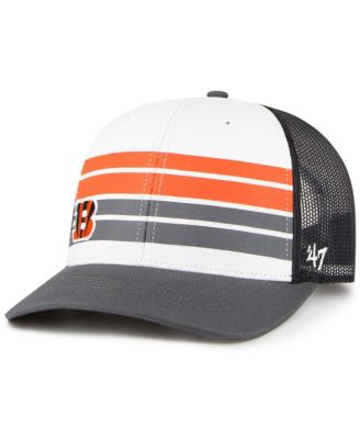 Big Boys White, Charcoal Cincinnati Bengals Cove Trucker Snapback Hat