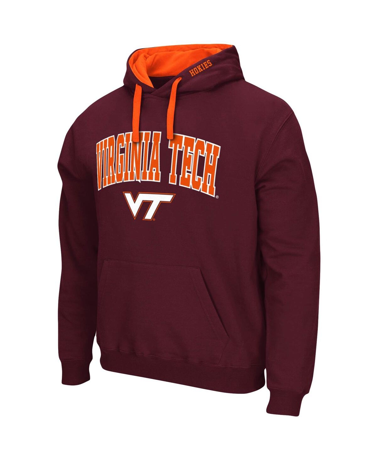 Men's ColosseumVirginia Tech Hokies Big and Tall Arch and Logo 2.0 Pullover Hoodie - Maroon