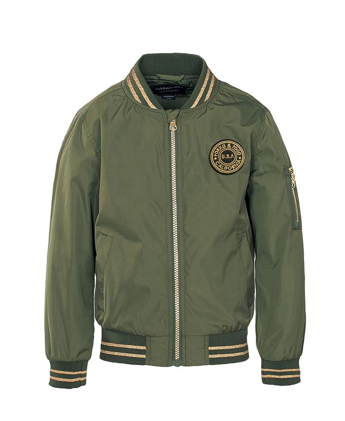 Rokka Rolla Little and Big Girls Light Bomber Flight Jacket