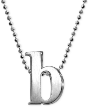 Little Letter by Alex Woo Initial Pendant Necklace in Sterling Silver