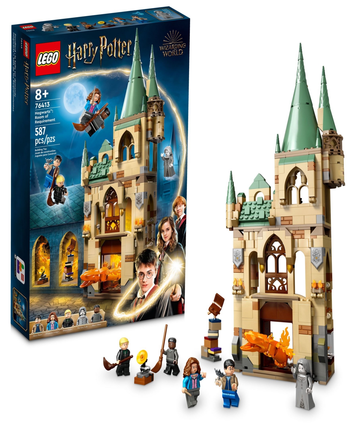 Lego Harry Potter 76413 Hogwarts: Room Of Requirement Toy Building Set With Harry Potter, Hermione Grange In Multicolor