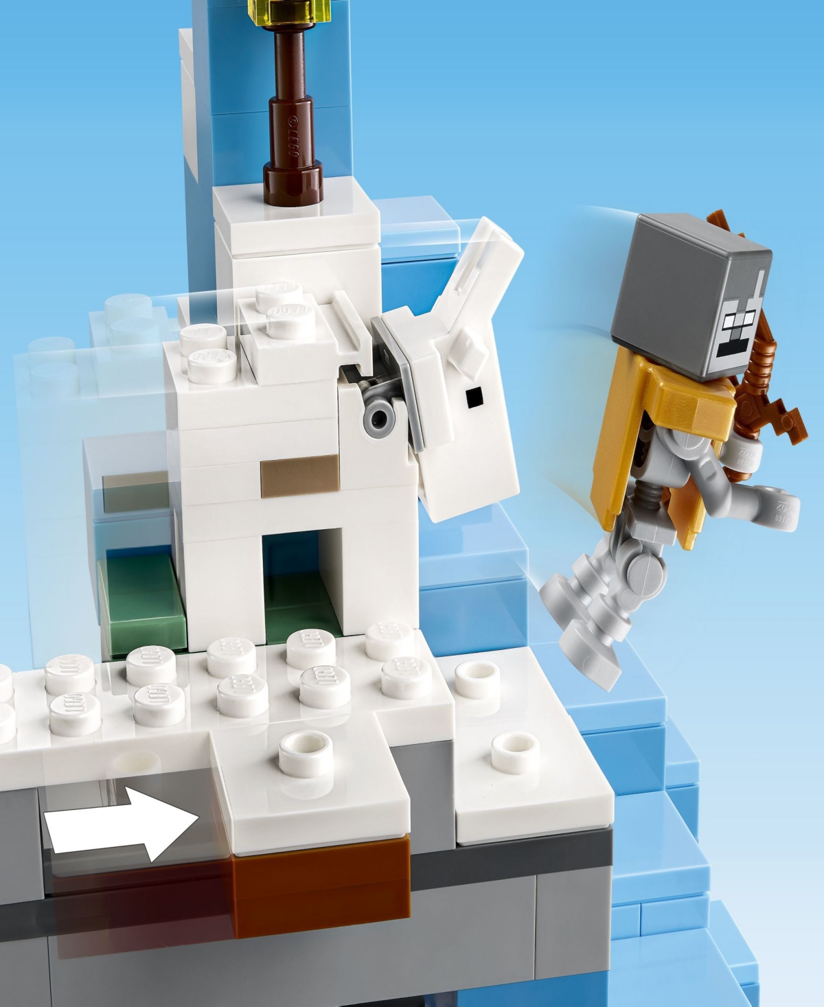 Shop Lego Minecraft The Frozen Peaks 21243 Toy Building Set With Steve, Creeper, Stray And Goat Figures In Multicolor