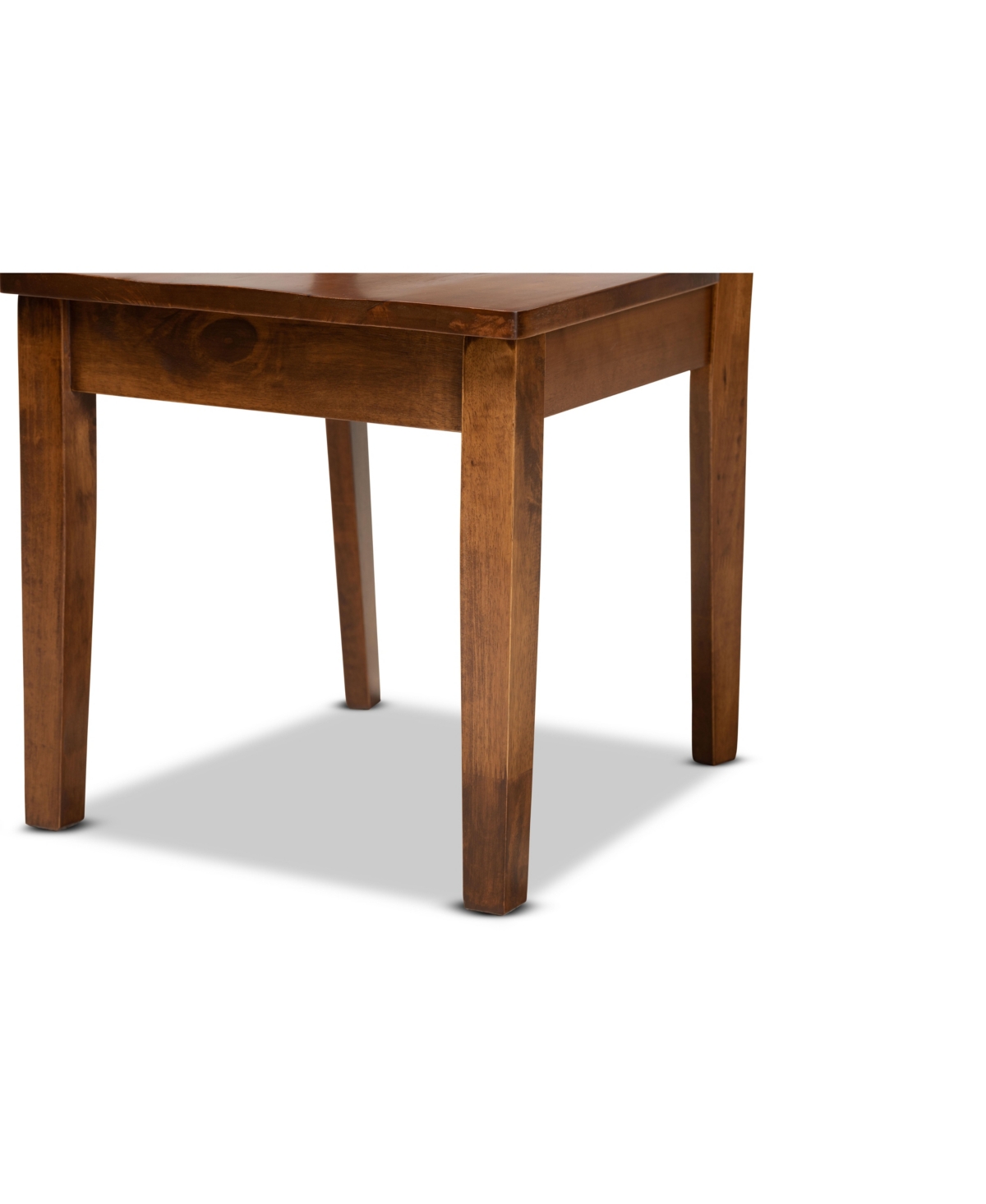 Baxton Studio Fenton Modern And Contemporary Transitional 2-piece Finished Wood Dining Chair Set In Walnut Brown