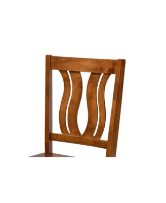 Fenton Modern and Contemporary Transitional 2-Piece Finished Wood Dining Chair Set