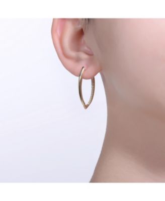 Sterling Silver Cubic Zirconia Hoop Earrings