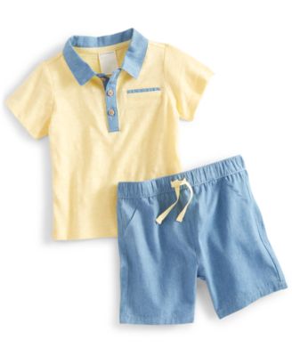 First Impressions - Toddler Boys Cotton Polo Shirt and Shorts, 2 Piece Set