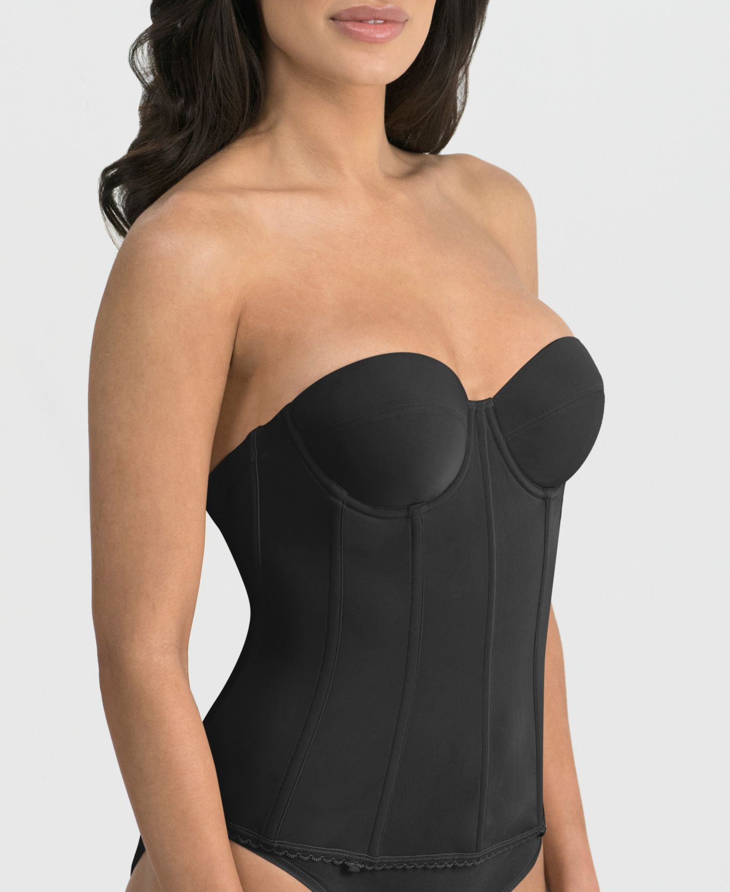 Brianna Low Back Strapless Longline Bra, 8980