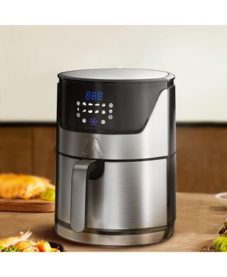 Air fryer XL Premium - 7 Quart Stainless Steel - PFOA/PTFE Free Ceramic non stick