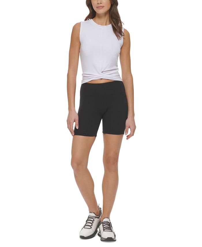DKNY Women's Ribbed HighWaist Bike Shorts Macy's