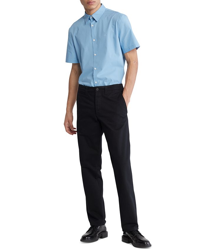 Calvin Klein Men's Slim-Fit Stretch Solid Shirt - Macy's